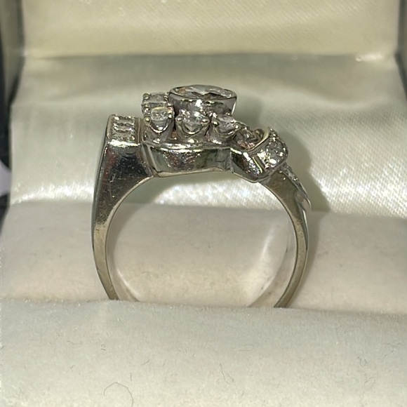 Heavy Solid 14K White Gold Natural +/- 2.00CTW Diamond Bezel Antique Ring Custom - Picture 17 of 17